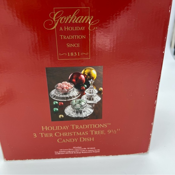 GORHAM 3 TIER CHRISTMAS TREE CANDY DISH - Picture 8 of 9